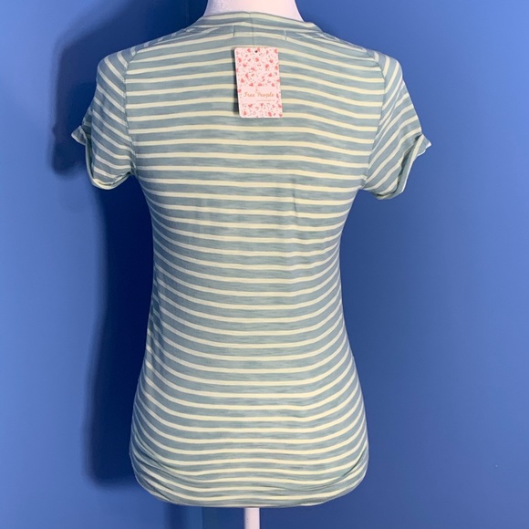 Free people night sky stripe t-shirt sage small - Picture 7 of 8